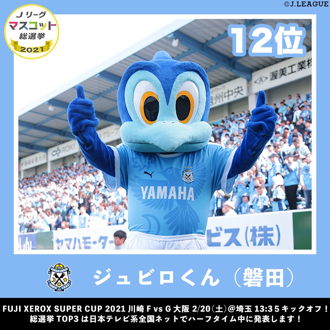 J_League's tweet photo. 🏆#Ｊリーグマスコット総選挙2021 🏆

結果発表‼️

11位：ふろん太（#川崎フロンターレ）
12位：ジュビロくん（#ジュビロ磐田）
13位：東京ドロンパ（#ＦＣ東京）
14位：レノ丸（#レノファ山口ＦＣ）

#Ｊリーグ
#Ｊリーグ開幕
#FUJIXEROXSUPERCUP2021

その他の順位は👇
https://t.co/5qZqMIaa9Y https://t.co/lfDAnLYCnh