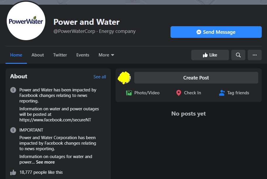 The  @PowerWaterCorp in NT: