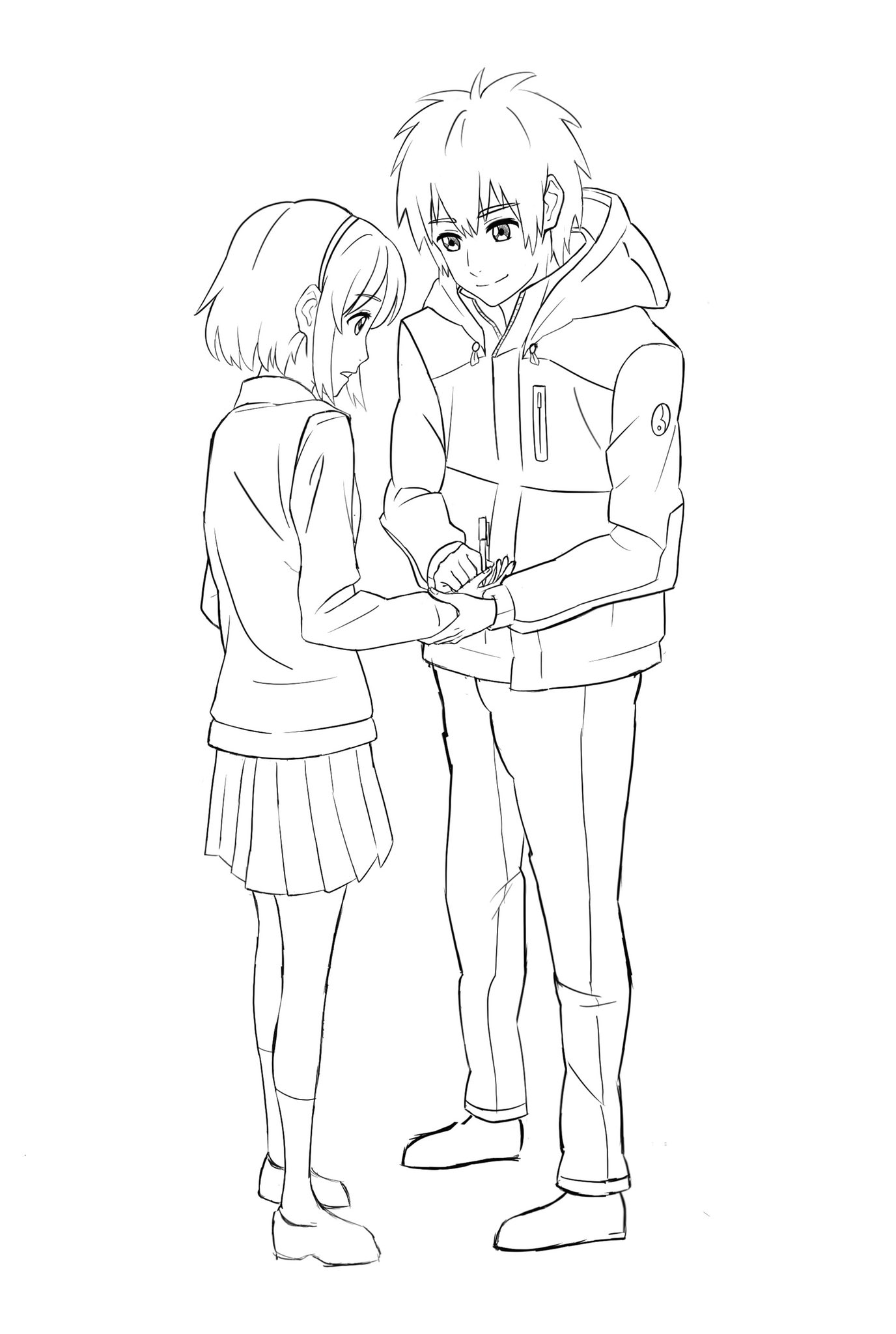 Joseph B Art 在 Twitter 上 Wip Taki And Mitsuha During Katawaredoki Drawing The 2 Was Easy But The Background Will Be Challenging For Me Kiminonawa Yourname Makotoshinkai Procreate