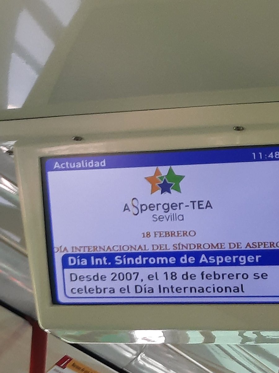 Asperger_Espana's tweet photo. Durante toda esta semana, los responsables de transportes del @Ayto_Sevilla se solidarizan con nosotros/as emitiendo esto en sus líneas de autobuses. ¡Gracias!

#Asperger #DíaInternacionalAsperger #DiscapacidadSocial 

#Sevilla #Andalucía https://t.co/oxIew3fUlP