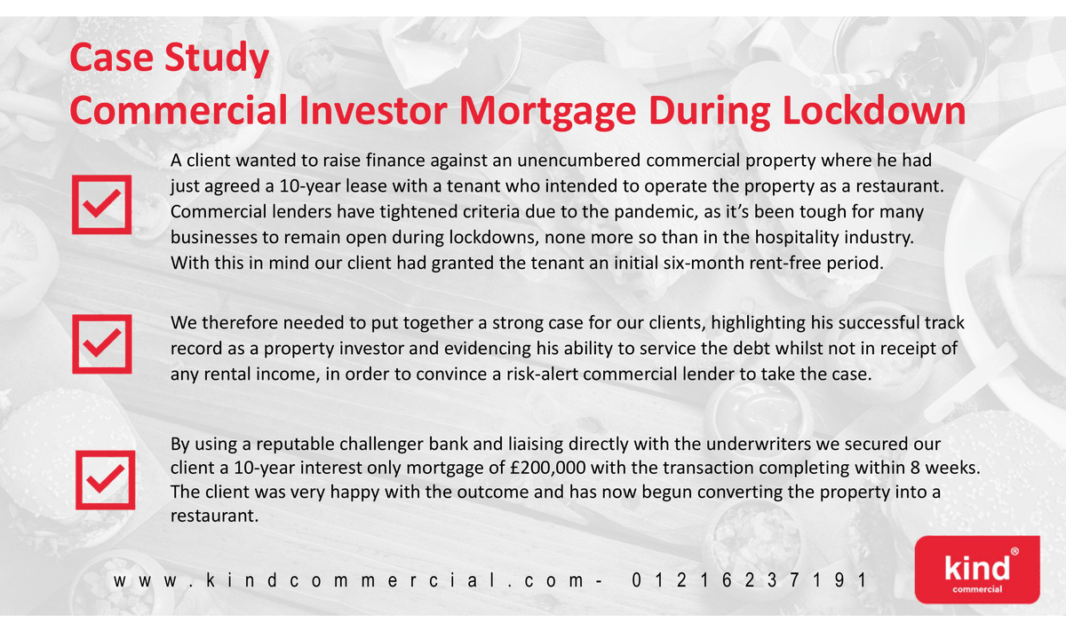In this week's Case Study we take a look at how we were able to secure a Commercial Investor Mortgage for one of our clients during lockdown.