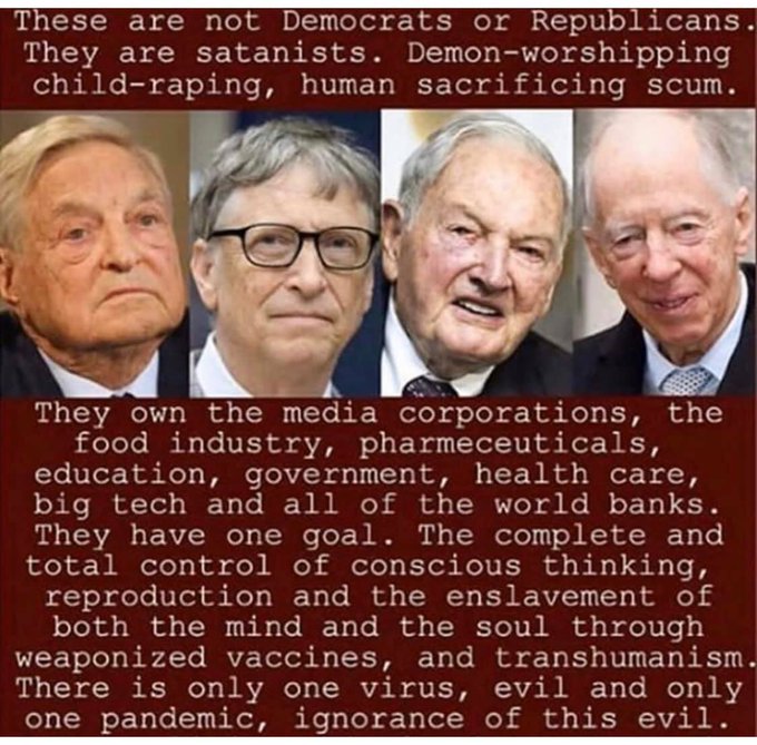 BraTokolloZA's tweet photo. @infinite08_11KB @Mbatha10 SAns still believe their problem is Zuma &amp; Guptas

#NWO program is unfolding, cruel,inhuman,dangerous to humanity, #RockerfellerLockstep

Their goal is a complete &amp; total control of :

-Conscious thinking
-Reproduction*
-Enslavement of the body &amp; soul through weaponized vaccines https://t.co/h9vOYcvanp