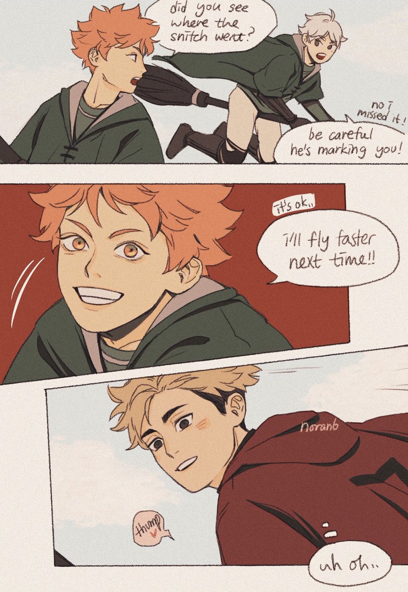 noranb_'s tweet image. first meeting involving a snitch and one too many bludger
#atsuhina #hogwartsHQ