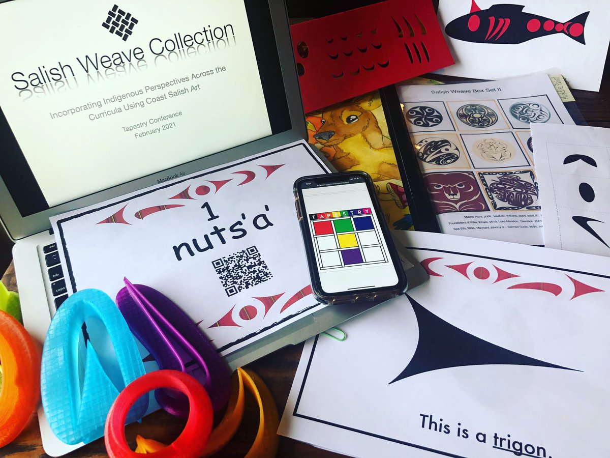 salishweave's tweet photo. Bring #coastsalish art into the classroom! If you missed our presentations in #sd79 and #sd61 last week, check out https://t.co/Wzb5syBu1L for lesson ideas. #bcedchat #bced #education #sd79learn #salishweave #BoxSet https://t.co/KVrqtUHUVo