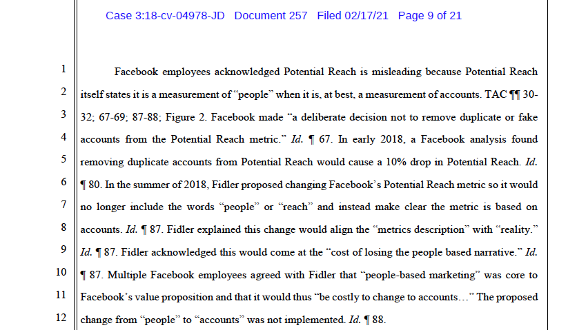 Always interesting to go back and see what Facebook worked for years to keep sealed. "trade secrets"....lol 4/4