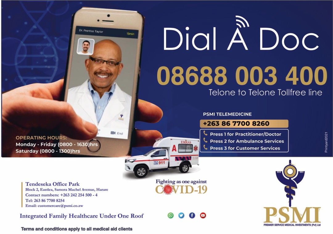 PSMI_ZW's tweet photo. Now you can never miss a Doctor's appointment, simply Dial A Doc!!!
#dialadoc
#staysafe
#becausewecare https://t.co/2RaerLiWWL
