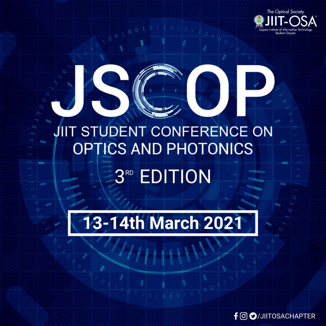 jiitoptica's tweet image. ##OSA #OSAStudentChapter #JIIT #JIIT62 #scienceactivity #sciencequiz #scienceactivities #space #physics #astronomical #astrophysics #hackathons #discountcoupons #discountcode #onlinequiz #competitions #sciencefair #exhibitions #art #photography