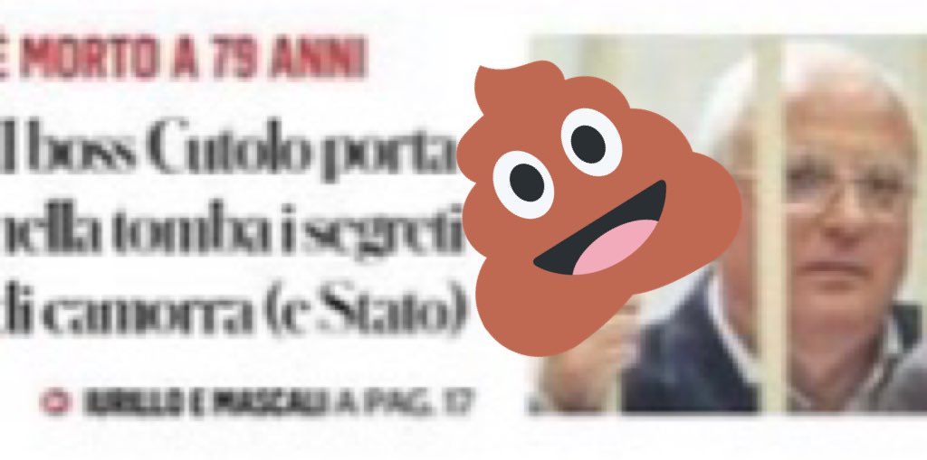 È morto il pezzo di merda della #Camorra 👇#Cutolo!! EVVIVA!!! #LaCamorraÈUnaMontagnaDiMerda #CrepateTuttiEsubito 🎉🎉🎉🎉🎉🎉🎉🎉🎉🎉🎉🎉🎉🎉🎉🎉🎉🎉🎉🎉🍾🥳🥂🎊🎈🎈🍾🍾🍾🎉🎉🎉🎉🎉🎉🎉🥳🥳🥳🥳🥳🥳🥳🥳🥳🥳