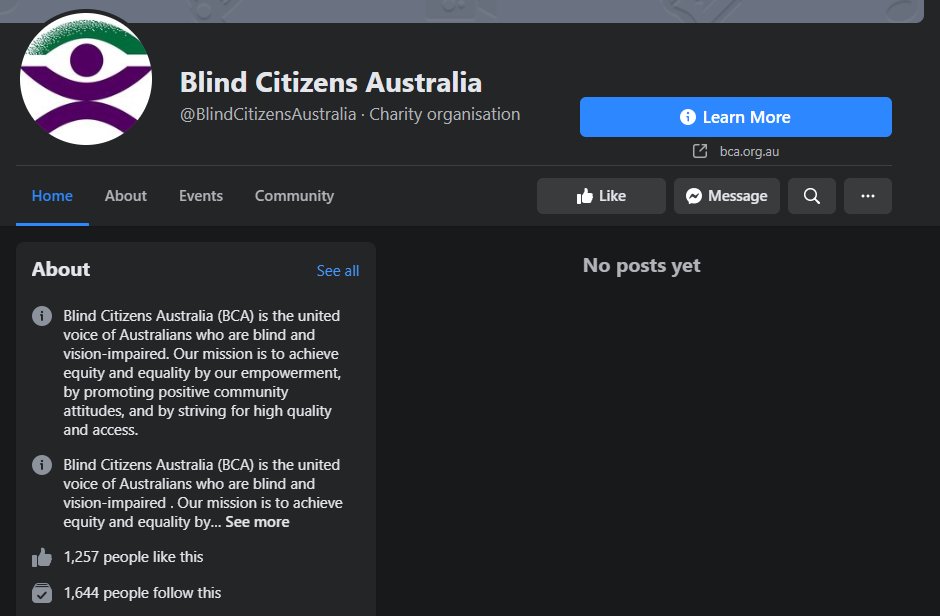 A charity for people with vision impairment  @au_BCA