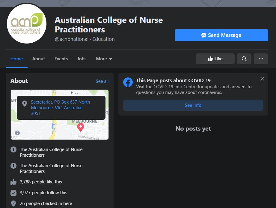 The Australian College of Nurse Practitioners  @acnp_national h/t  @Leanne_Boase