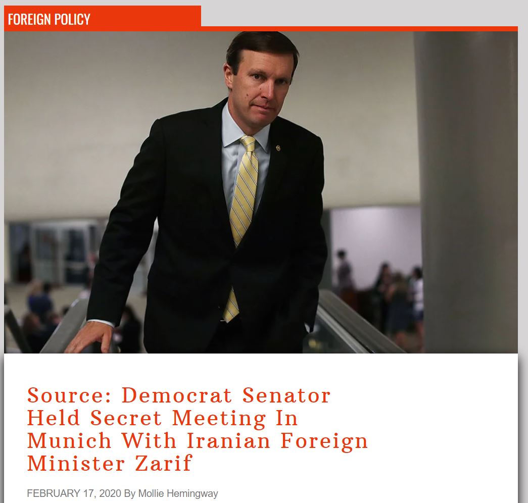 Don't be surprised to see Sen. Chris Murphy go the distance in support of Obama's highly flawed  #Iran nuclear deal (JCPOA).Reminders:-Murphy had a secret meeting with Iran's FM (read chief apologist)  @JZarif.-Murphy has close ties with Iran's DC-based lobby arm NIAC.