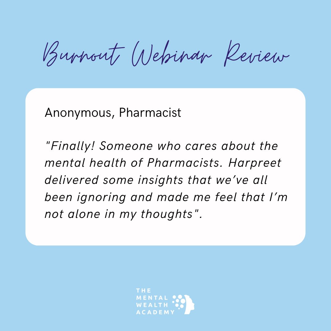 Working in pharmacy can be really isolating at times... but you're not alone. I can help if you're feeling pushed to the brink right now. 

If you need support on overcoming burnout, join my free Burnout in Pharmacy webinar tonight at 8 pm. 

bit.ly/3cUSCmN

#pharmacy