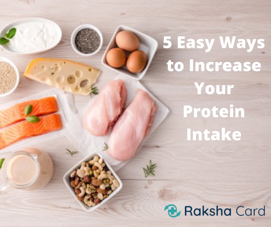 RakshaCard's tweet photo. Our immune system weakens and cannot fight infections if we have #protein deficiency.
Here are some easy ways to increase your protein intake👇
1) Include an egg in your breakfast
2) Snack on almonds
3) Add peanuts to the fruit bowl
4) Add soy chunks to your salads
#rakshacard https://t.co/o1LruQ6Hxk