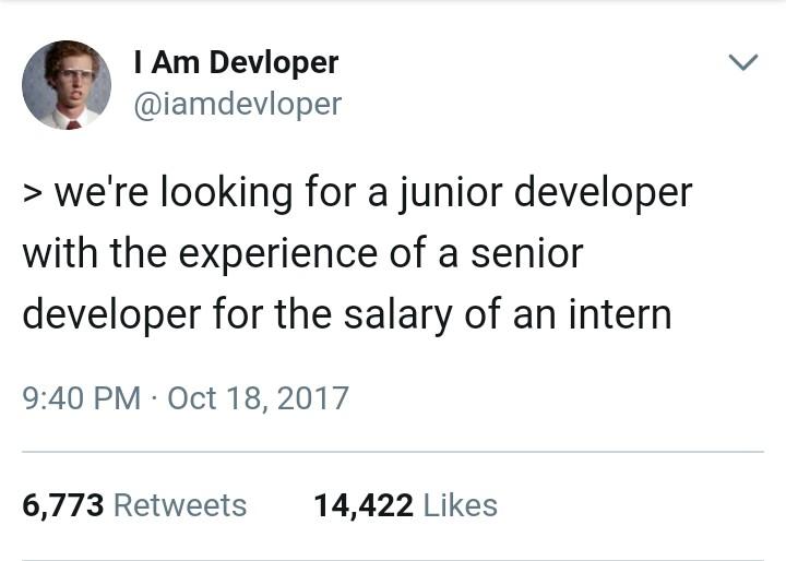 (9/n) We needed to hire a bigger team. So we did what every early stage startup founder does when they need people and have no money - put out a post to hire interns.