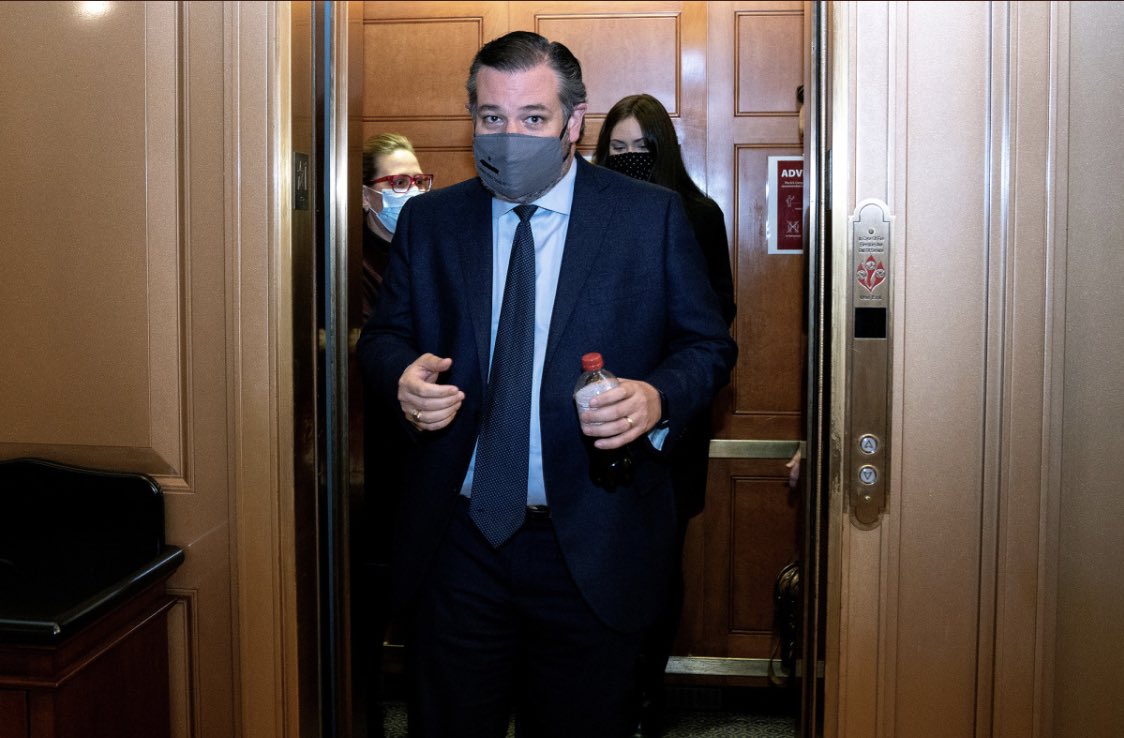 That mask and ring (on the right hand)  #CruzToCancun