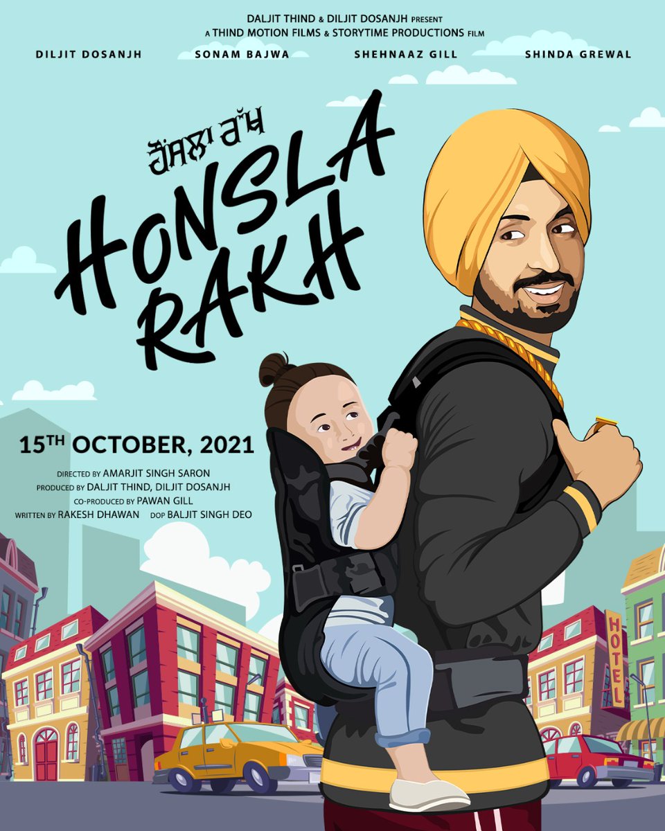 #DiljitDosanjh Turns Producer With #HonslaRakh, Also Starring #ShehnaazGill, #SonamBajwa, #ShindaGrewal, Releasing On Dusshera 15th Oct, 2021!

@diljitdosanjh @bajwasonam @ishehnaaz_gill 

…fficeworldwidedotcom.wpcomstaging.com/movies-latest-…