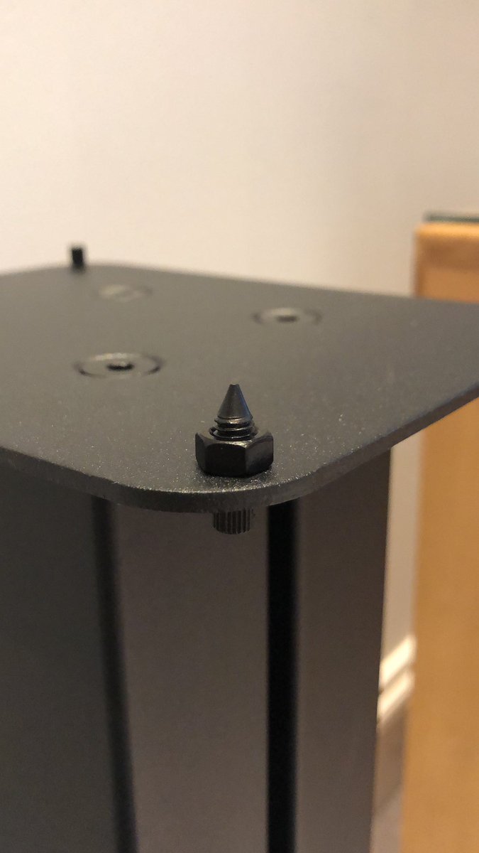 ConstructionDJ's tweet photo. @BowersWilkins Thanks - the instructions show the points to be like this. Shall I take them off and just use Blu-tack or use both? https://t.co/DgzjGQIgWQ
