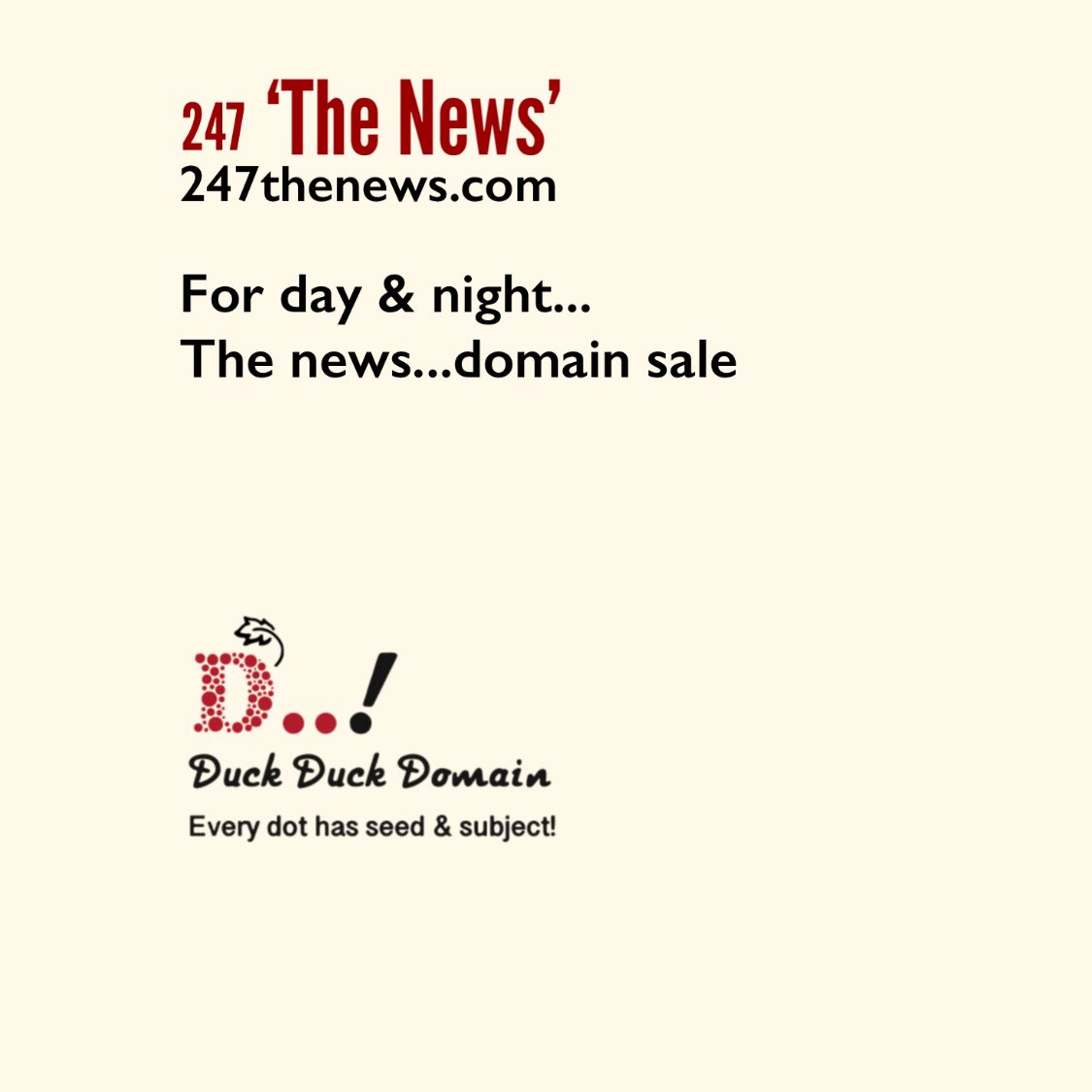 duckduckdomain's tweet image. Broadcasting news 24x7...ideal domain for them. 

Generalise and the most meaningful domain for sale.

247thenews.com
duckduckdomain.com

#news #duck_duck_domain #duckduckdomain #brandable #news #daynight #24hors