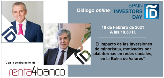 amarinas's tweet photo. Interesantísima mesa redonda de #spaininvestorsday con Manuel Conthe (expresidente CNMV), Juan Carlos Ureta (pte Renta 4) y @BBerceruelo hablando del impacto de las inversiones minoristas movidos por redes sociales @EstComunicacion https://t.co/lEqZdPd3Px