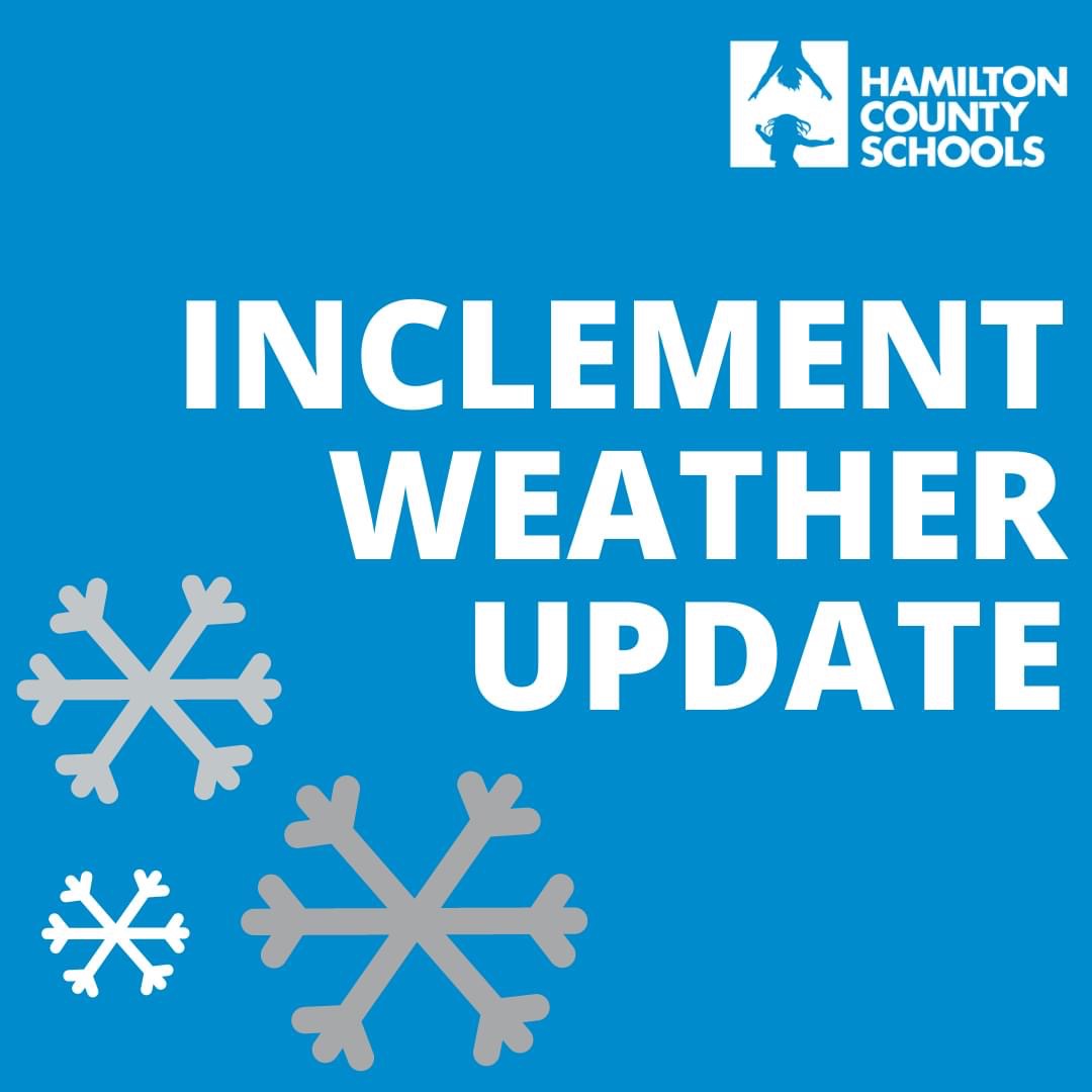 HCS will open on normal schedule this morning. Buses on Signal Mountain may be running a bit behind schedule as bus drivers use an abundance of caution. Thank you for your patience.