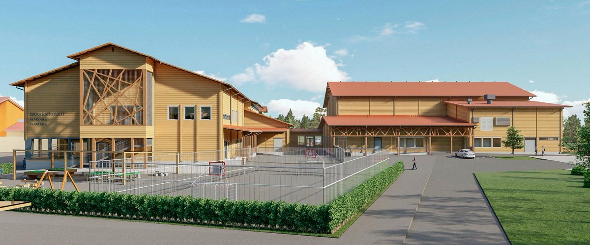 #Pyhäjoki’n Saaren #koulu’un halutaan hyvä ilmapiiri ja #kyläkoulu’n henki, sanoo kj. <a href="/soronen_matti/">Matti Soronen</a>. Koulun ulkoseinien materiaali on painumaton #hirsirakenne.
Koulun viereen nousee myös #liikuntahalli.
Kuvat: Arkkitehtitoimisto Jorma Paloranta
Lue lisää: facebook.com/Hirsikoti