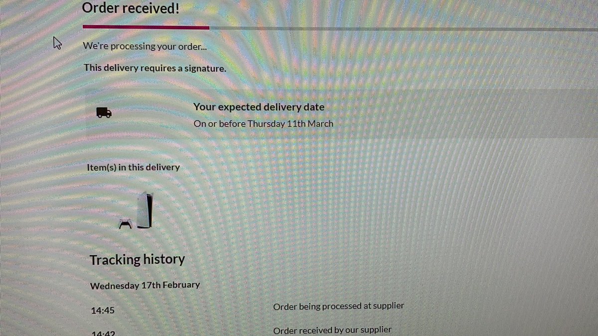 BenArmstrong's tweet photo. Is anyone else’s very PS5 saying it will be delivered up to the 11th March? https://t.co/itPcTUoaYl
