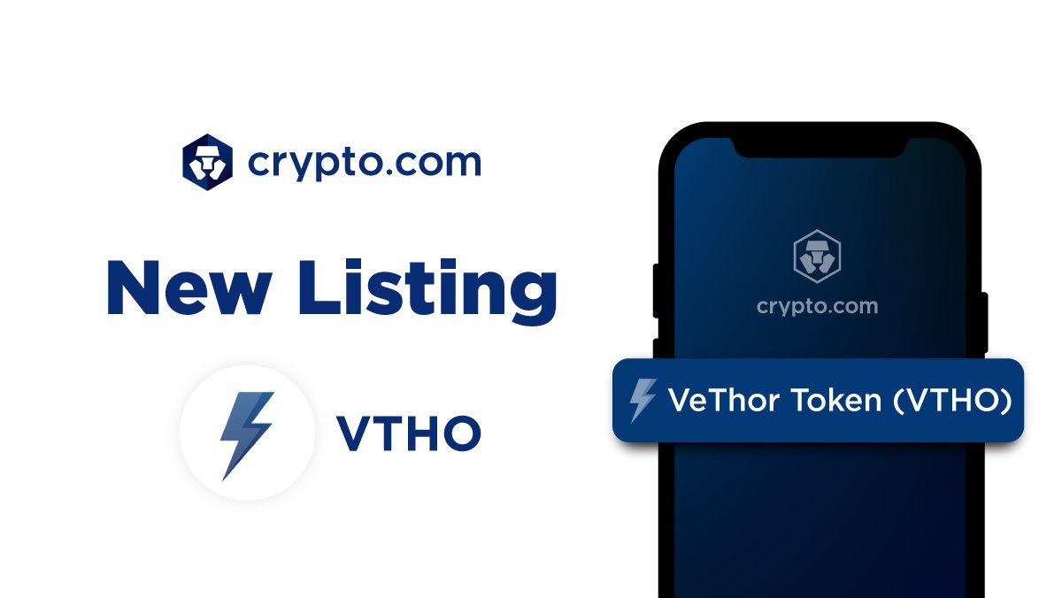 Crypto Com On Twitter Vethor Token Is Now Listed On The Https T Co Vcnztabjog App Buy And Sell Vtho At True Cost With No Fees Bank Transfer Amp Credit Card Supported Get The App