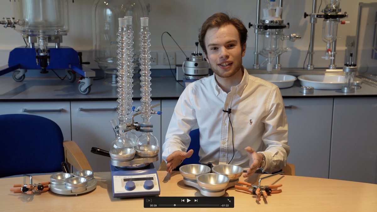 Asynt's tweet image. Today we welcome our latest @YouTube superstar! Benjamin Fordham steps up to the stage to tell us about the Drysyn Multi three position clamp. Enjoy! 😄 youtu.be/OP5bFhlfUCc #labsafety #parallelsynthesis #RealTimeChem