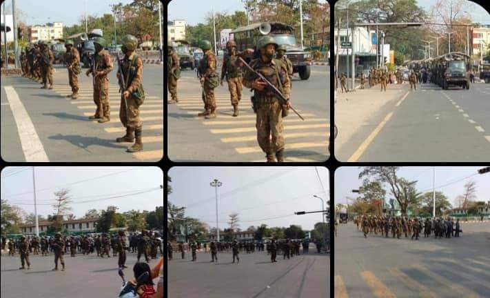 Today in Myitkyina. They take strong and violent action on innocent Citizen. Stop making Citizen hurt.
GIVE BACK HUMAN RIGHTS 

#Feb18Coup
#WhatsHappeningInMyanmar
#CrimesAgainstHumanity