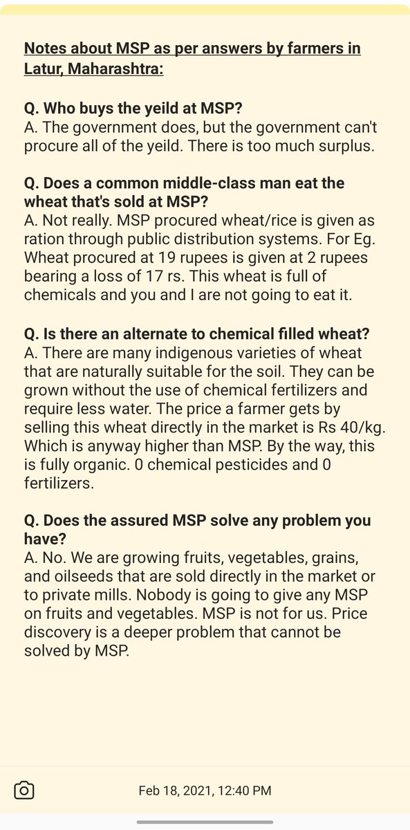abhiandniyu's tweet photo. We are in Latur, Maharashtra. A drought prone area where farmers in the last 4 years have focused on sustainable farming. Sharing some notes from their interviews regarding #msp #FarmersProtest #FarmersMakeIndia https://t.co/MkKKnrWslu