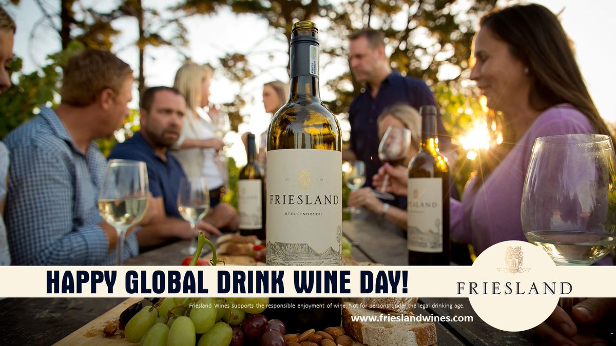 FrieslandWines's tweet photo. Wishing everyone a HAPPY GLOBAL DRINK WINE DAY - from our family to yours!
Friesland Wines, handcrafted family wines from Stellenbosch, SA.
#Frieslandwines #handcrafted #stellenbosch #familywines #SaveSAwine #discoverwine  #stellenboschwineroute #capewinelands #globaldrinkwineday https://t.co/au8MmaZpaB