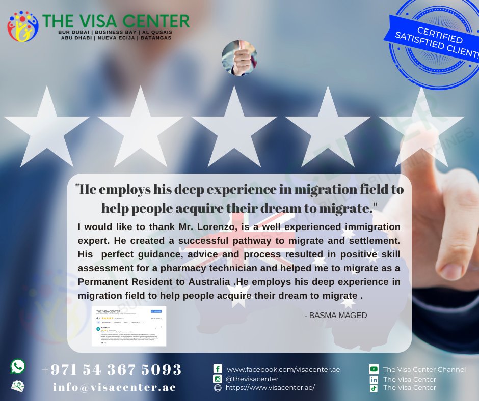 The Visa Center The Visa Center Guarantee 100 Commitment In Achieving Your Immigration Dream Book A One On One Assessment And Consultation Today 971 4 331 0006 971 54 367 5093