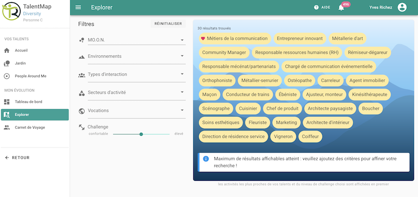yvesrichez's tweet photo. Hier soir, nos clients utilisateurs de Diversity, la plateforme permettant de détecter les #aptitudes naturelles et de les lier à des #métiers, ont expérimenté comment utiliser tout le potentiel de leur environnement #Digital . Simple, concret, utile.
@TalentReveal, #talents https://t.co/27x9JZ0dal