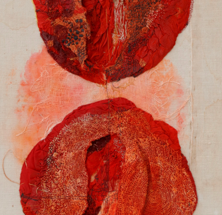 laletraB's tweet photo. Igual os morís de lo bello que esto: 

De Junko Oki, 

a pomegranate, 2020
Cotton, linen, silk
58.3 x 36.2 x 4.5 cm
22 15/16 x 14 1/4 x 1 3/4 inches

#artecontemporeaneo #embroid https://t.co/peBiaijPwM