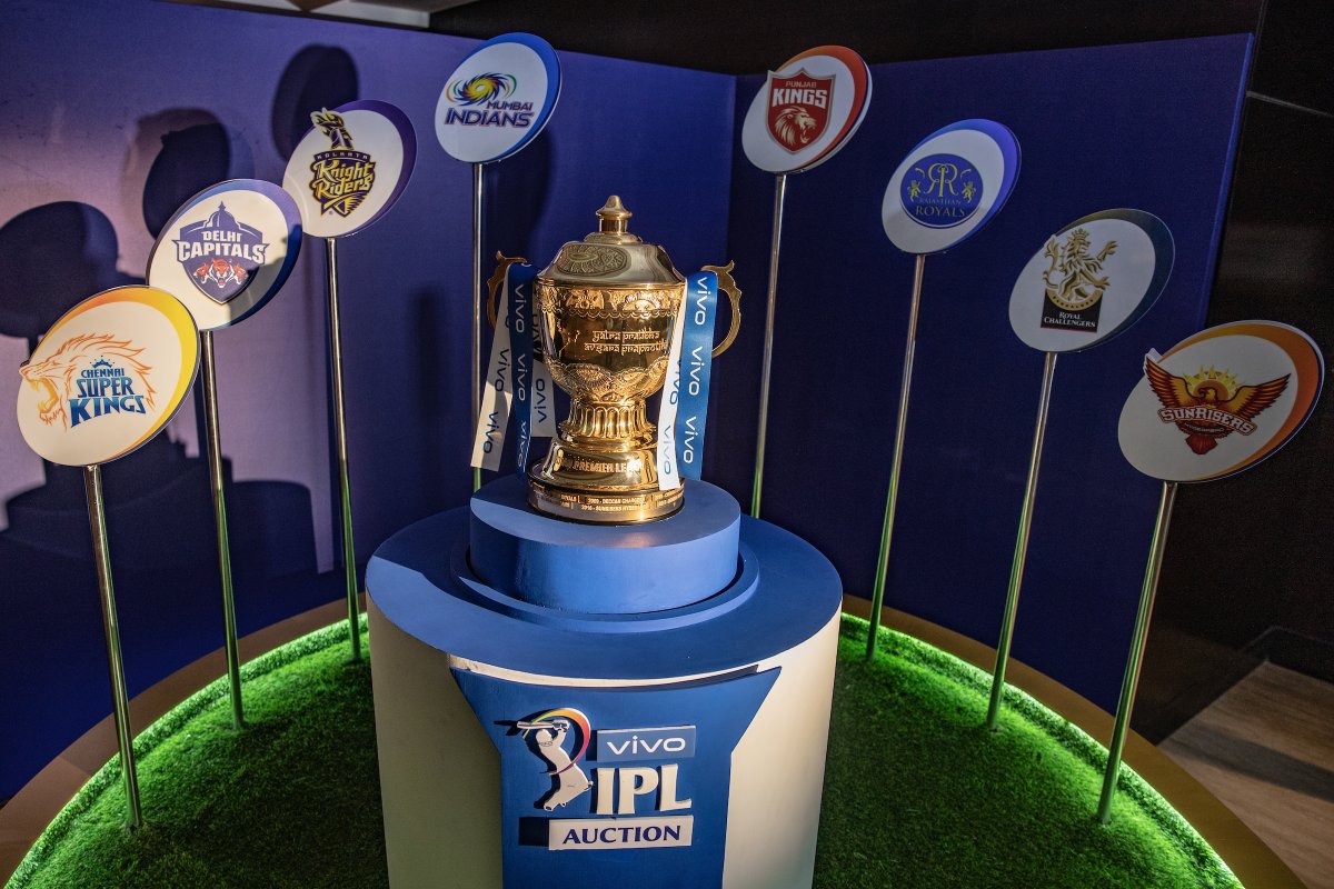 Trophy in all its glory 🏆😎 #IPLAuction