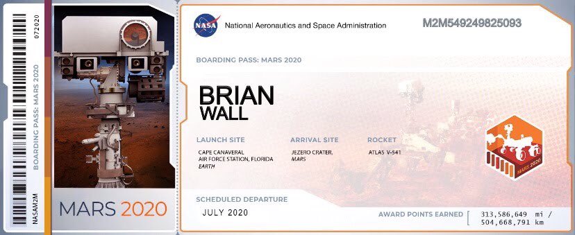 HugsForNoah's tweet photo. My mummy has just shown me my grandads ticket for #Mars he passed away a few years ago! our names are going on an amazing trip together @NASA #Rover #CountdownToMars #Keepinghismemoryalive our names are on a microchip aboard Rover https://t.co/4oK6S7iiwc