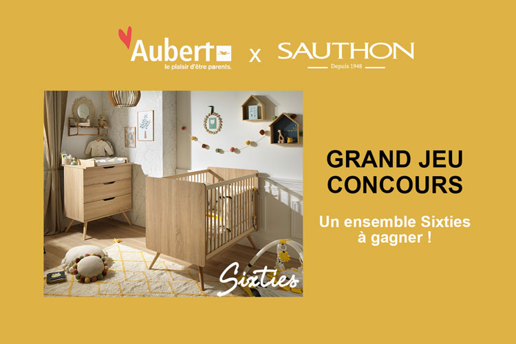 AubertFR's tweet photo. [JEU CONCOURS] #Bébé arrive dans quelques mois ? 👶
Attendez avant d'acheter les meubles de sa chambre et tentez de gagner un ensemble Sixties de @Sauthon_Baby !
▶️ https://t.co/dFcfbevjD4 https://t.co/IJnQOE13yP