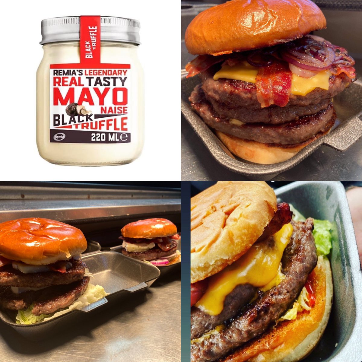 Our Black Truffle Bacon Cheeseburger is back on 😎🙌🥰🍔 Chances to win one over on our Insta &amp; Facebook pages 👍 Open from 4pm today! ❤️ <a href="/TasteCauseway/">Taste Causeway</a> #tastecauseway #meatbox #foodni #blacktruffle #truffle #castlerock