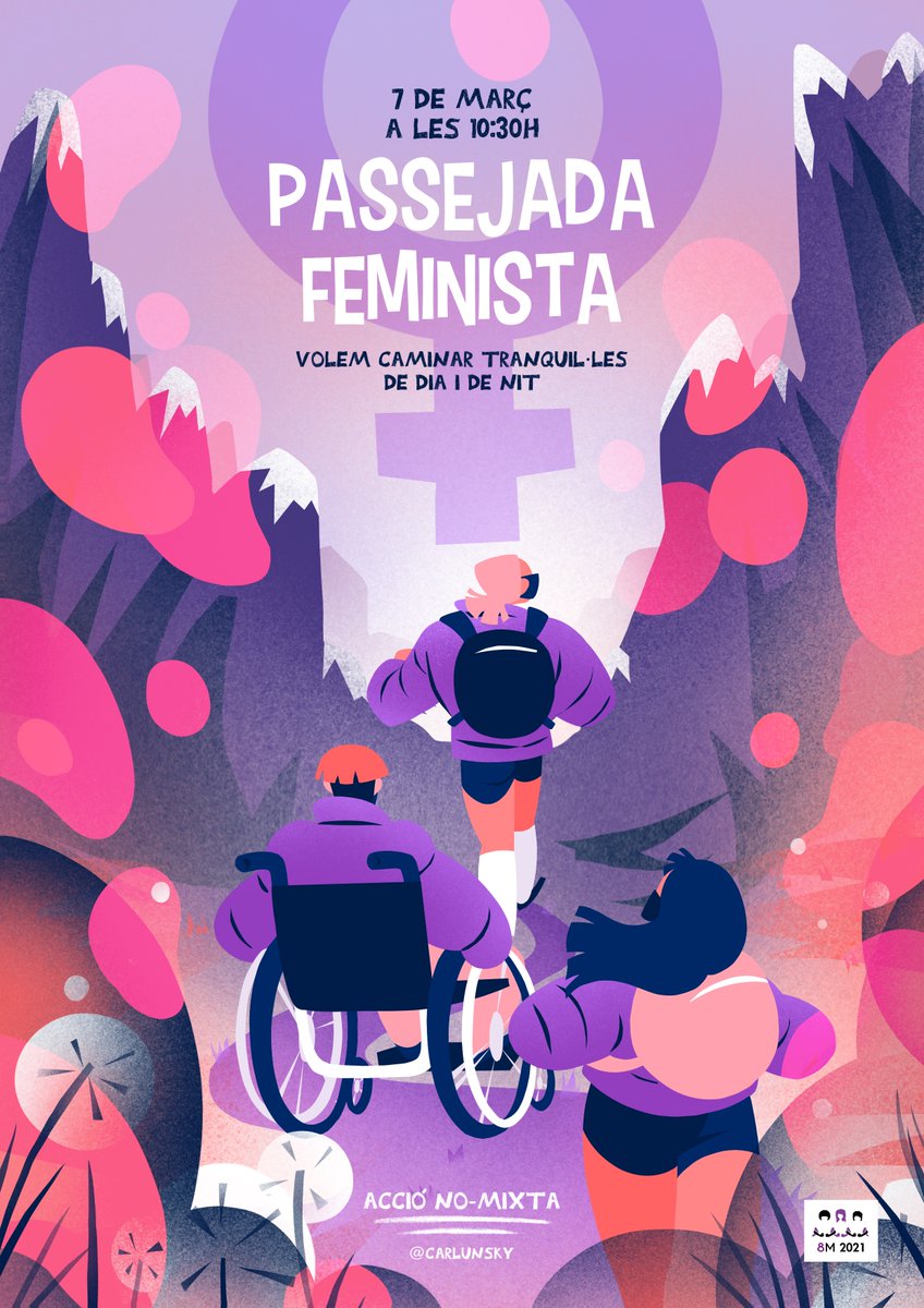 🦠La pandèmia ens ha marcat molts aspectes. Entre d’altres s’ha intensificat/modificat l’ús que estem fent dels espais naturals o a l’aire lliure. Uns espais que no estan lliures de #violènciesmasclistes.
El 7M ocuparem aquests espais. #PassejadaFeminista 
t.me/vuit8m