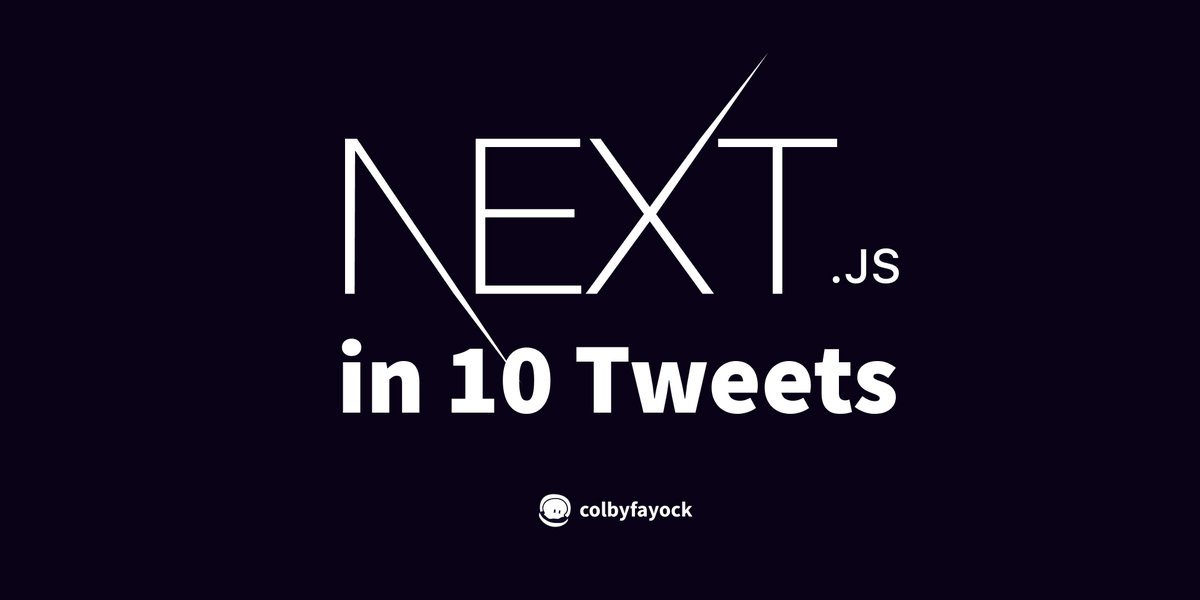 Next.js has taken the web dev world by stormIt’s the  @reactjs framework devs rave about praising its power, flexibility, and dev experienceDon't feel like you're missing out!Here's everything you need to know in 10 tweetsLet’s dive in 