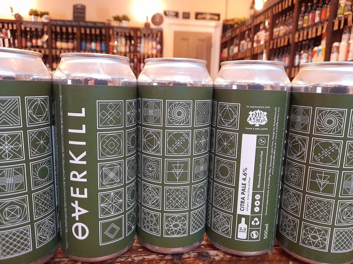 New local brewery (for us, anyway😃). 
Therefore some new local beers. 
First up from <a href="/OverkillBrewery/">OverkillBrewery</a> (based in the cellar of #Gosforth's <a href="/brandlingvilla/">Brandling Villa Ⓥ</a>) is:
CITRA PALE 
Very small batch beers
#Vegan friendly
#craftbeer #localbeer #drinklocal #supportlocalbusiness #veganbeer