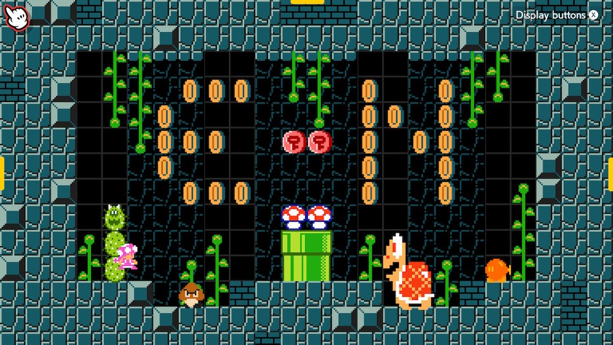 BlueOrangeMario's tweet photo. Just made a level that focuses on the SMB2 mushroom! 
ID: 22F-NG4-1HF

#SuperMarioMaker2 #NintendoSwitch https://t.co/Mi2Oktv1KA