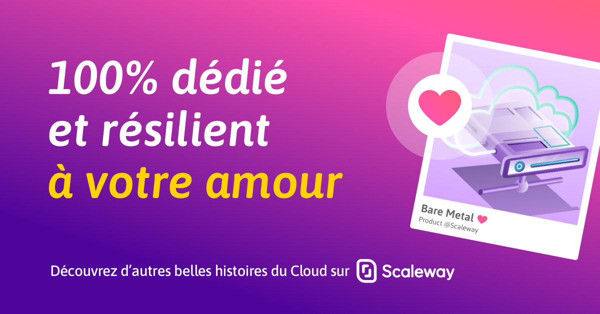 Scaleway_fr's tweet image. Que demander de plus ? 💎
Nos experts sont aussi passionnés que vous par vos projets Cloud. Contactez-les dès maintenant ! 👉  ow.ly/DZs450DDANM
#Scalewaylovestories #cloudconnection