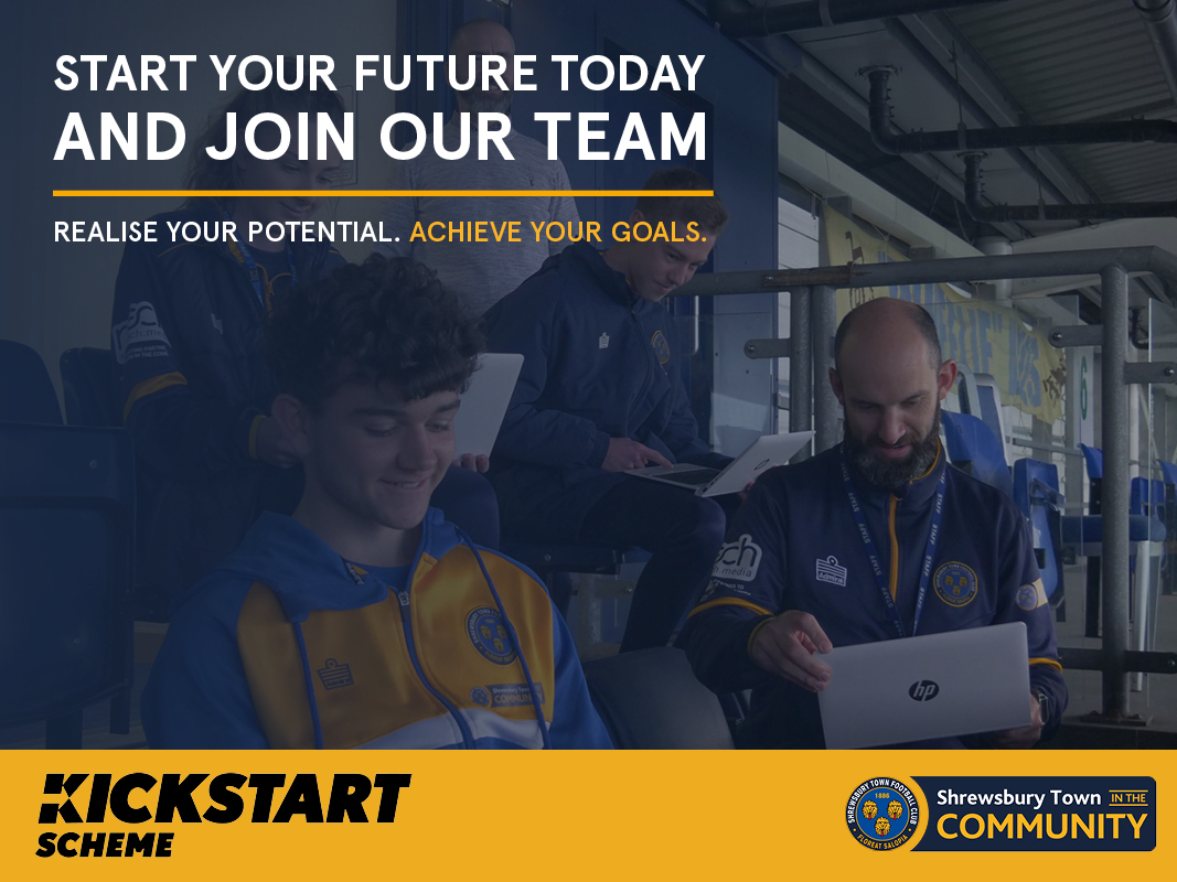 FoundationSTFC's tweet photo. ✨ KICKSTART JOBS |
We would like to announce that we will have a number of exciting opportunities for employment through the Kickstart Scheme with ourselves and @shrewsweb 🤩
To find out more head to - https://t.co/TWqvgbCiL0
#kickstart | #employment | #community | #STITC https://t.co/38HvBdWstO