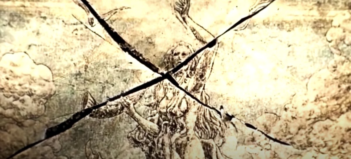 also not sure if this is relevant, but the parallels between this composition of armin/shifters and that of ymir and the nine titans strikes a chord for me. when this illustration is used within the ED, we see ymir's image slashed - could this tell the end of the titans powers?