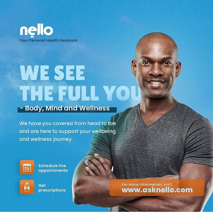 ask_nello's tweet photo. Speak and book appointments with a doctor in any speciality, get prescription and wellness medication delivered to your doorstep in 2 hours.
Visit us at https://t.co/6rRz835Pmi
#personalhealth 
#wellnessjourney 
#healthylifestyle 
#Asknello https://t.co/sIB0PShsMO