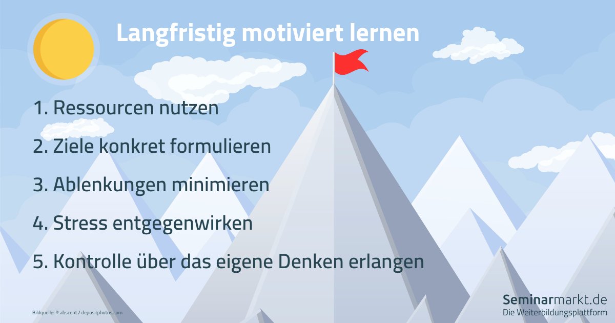 Bei einer berufsbegleitenden #Weiterbildung motiviert zu bleiben, ist gar nicht so leicht. Vor allem, wenn neben dem Job gebüffelt werden muss und kaum Zeit für Privates bleibt. Fünf Strategien helfen dabei, die #Lernmotivation trotzdem aufrechtzuerhalten. bit.ly/3uaoAl1
