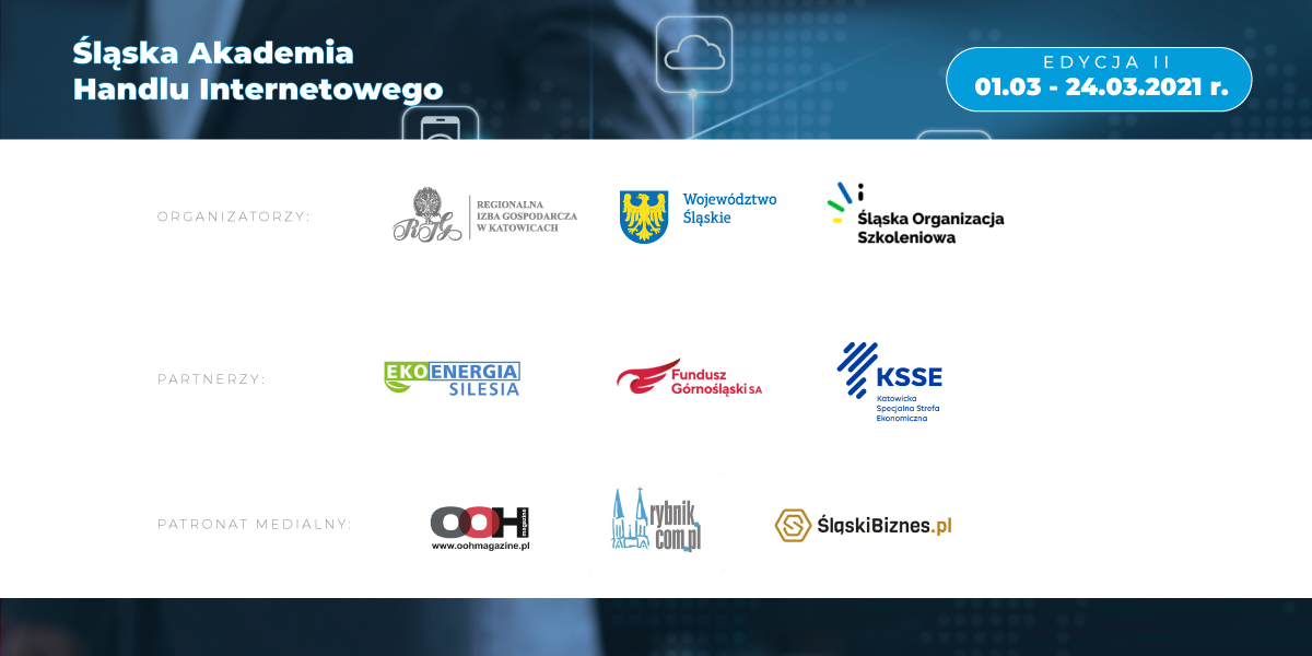 🚀Zacznij dobrze marzec 2021! 🗓️Już 1.03.2021 rozpoczynamy drugą edycję Śląskiej Akademii Handlu Internetowego. ✍️Zapisy i szczegóły dotyczące warsztatów czekają na rig.katowice.pl w zakładkach✅ Wydarzenia ✅Aktualności. 📢Nie możesz tego przegapić!