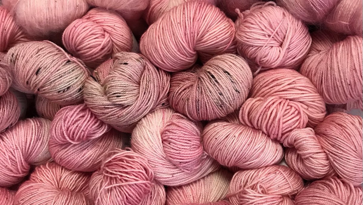 _lolodidit's tweet photo. This is "Goody Goody" our newest tonal - a carnation pink with very slight mauve undertones and tiny tiny mauve specks throughoutโ #lolodiditโ #goodygoody #frankielymon #pinkyarn #knitallday #shopsmall #yarn #yarnlove #lovewool #indiedyed #handdyedyarn #knit #knitting #crochet https://t.co/McWAbdcwXn