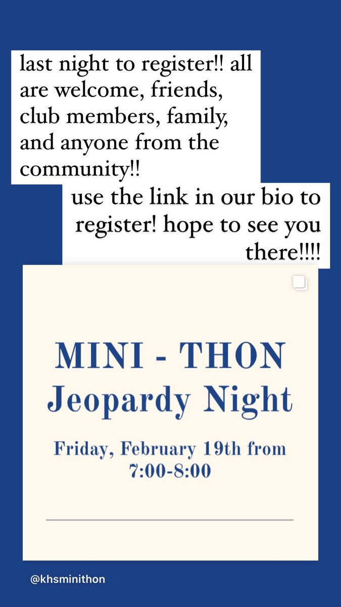 KHSMiniTHON's tweet photo. check out our previous post for more info!! https://t.co/YOhuB2xjhY